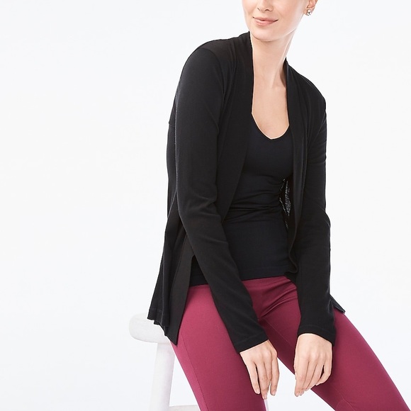 NWT J. Crew Factory Cascading cardigan in black - Picture 2 of 8